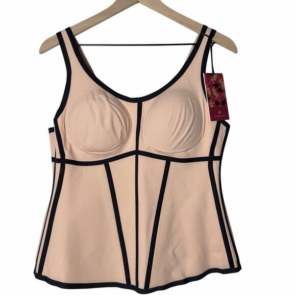 Honeylove Other - HoneyLove Boldness Tank Rose Black Body Contour Sculpting Corset Size 1X NWT